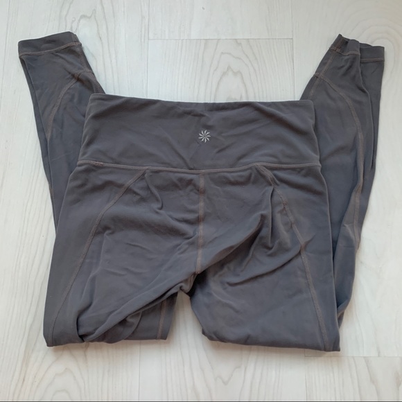 Athleta Pants - Athleta Full Length High Waisted Purple Gray Leggings Size Small